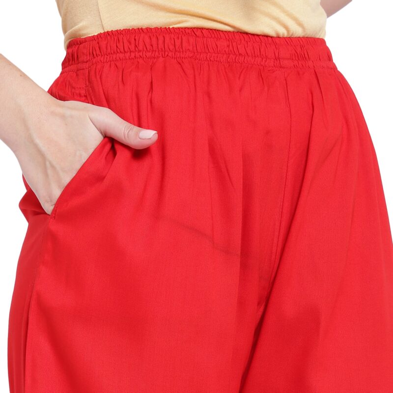 Red Cotton stretchable pants