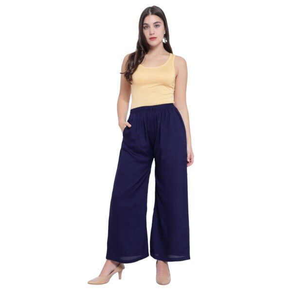 Blue Cotton Palazzo Nksa Fashion