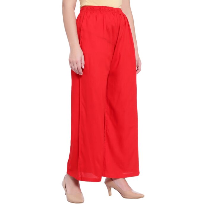 Red Cotton stretchable pants - Image 2