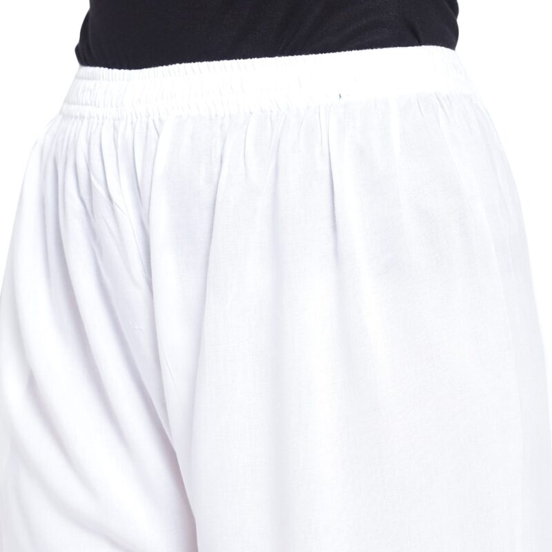 White Cotton stretchable pants