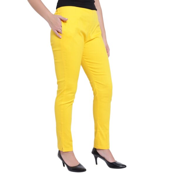 women yellow paint