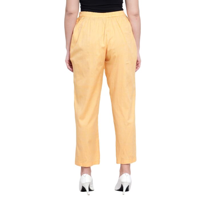 Yellow Cotton stretchable pants - Image 8