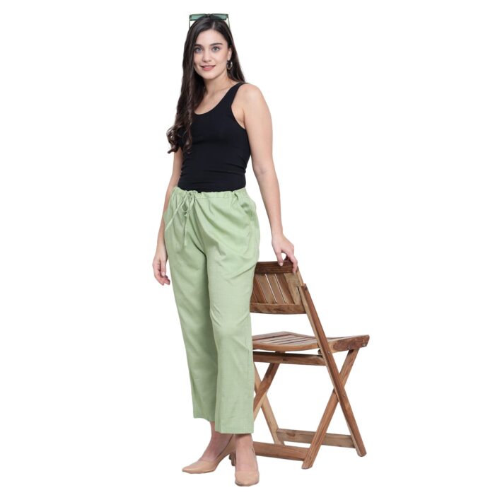 Green Cotton stretchable pants - Image 6