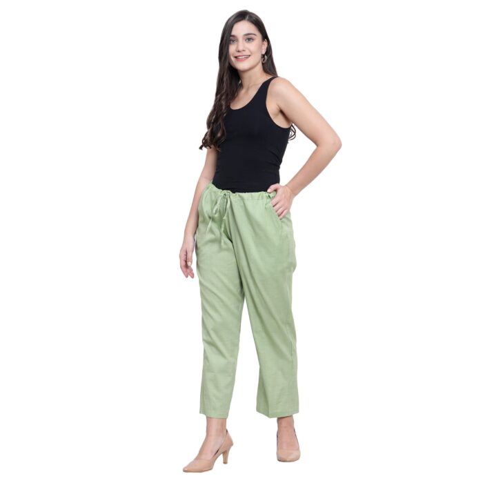 Green Cotton stretchable pants - Image 7