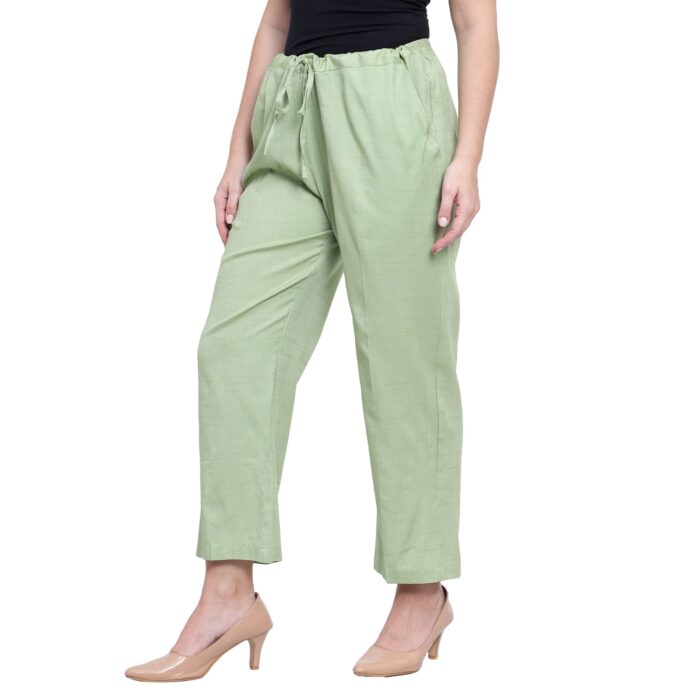 Green Cotton stretchable pants - Image 4