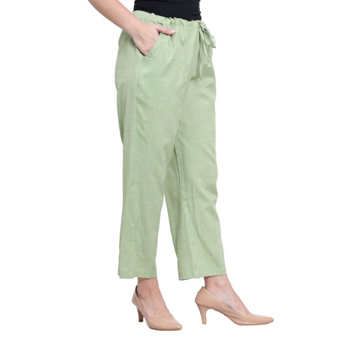 Green Cotton stretchable pants - Image 3