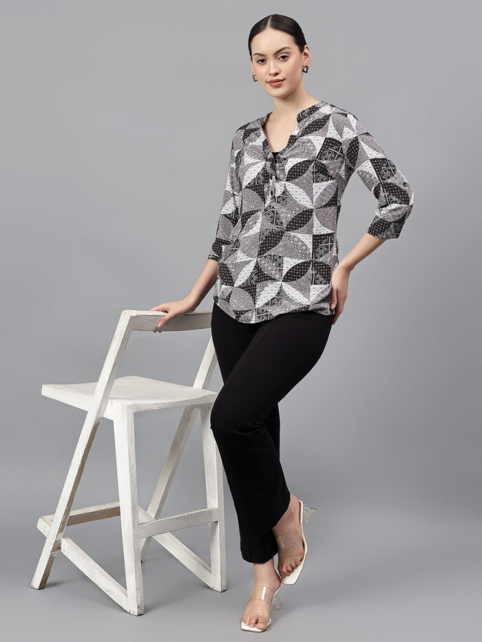 woman party black shirt - Image 8