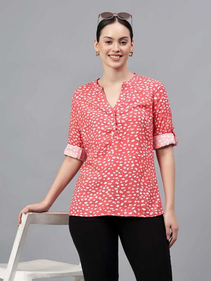 Woman Red Shirt - Image 7