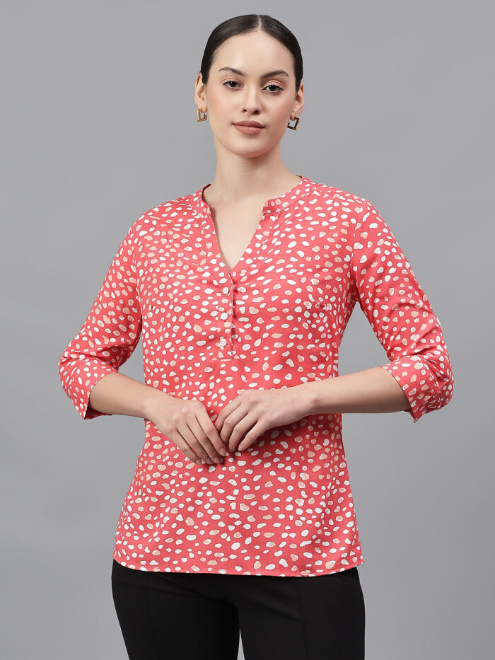 Woman Red Shirt