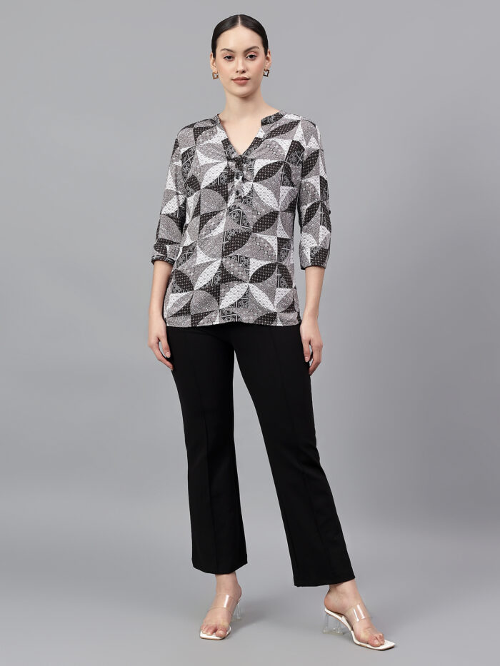woman party black shirt - Image 5