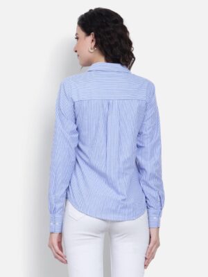 women blue shirt Nksa