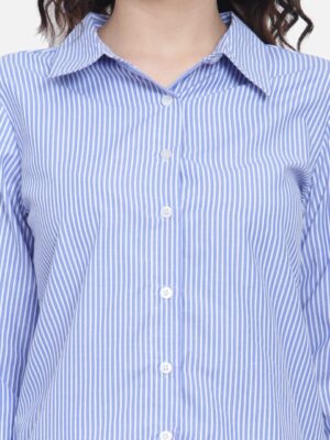 women blue shirt Nksa