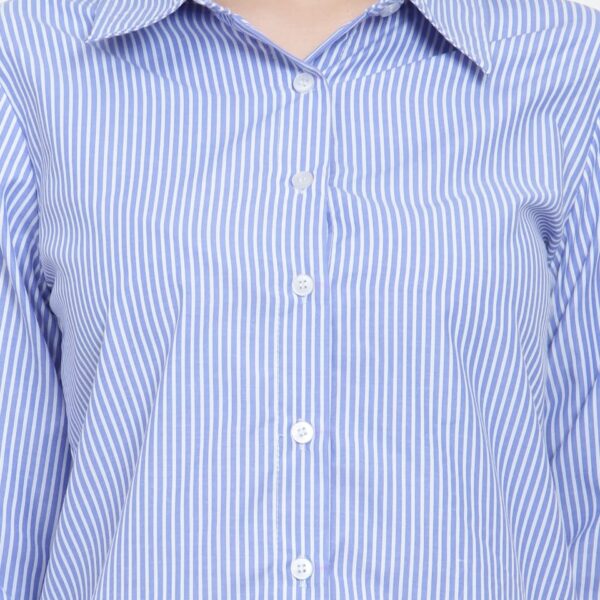 women blue shirt Nksa