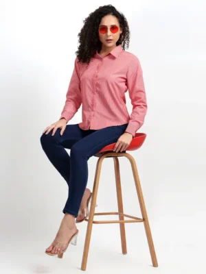 Nksa Fashion Women Red Shirt