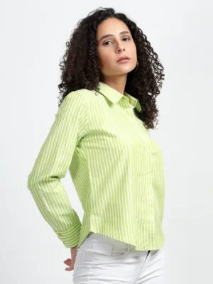 Nksa Fashion Women Green Shirt