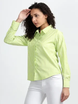Nksa Fashion Women Green Shirt