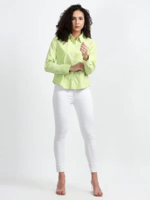 Nksa Fashion Women Green Shirt
