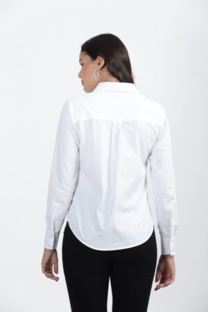 Nksa Fashion Women Formal White Shirt