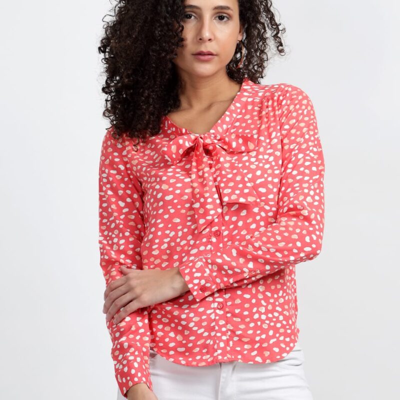 Women's Coral Print Shirt