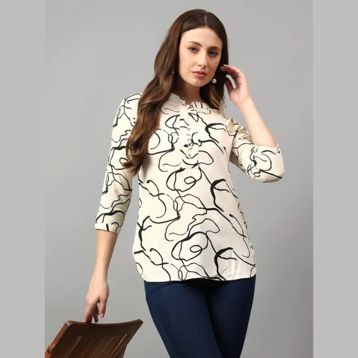 Casual Regular Sleeves Floral Print Women Purple Top
