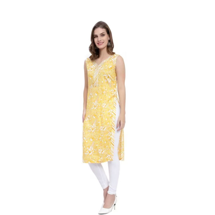 Floral Print A-Line Kurta