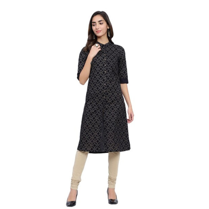 Geometric Print A-Line Kurta