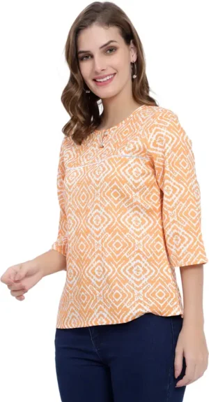 women yellow top