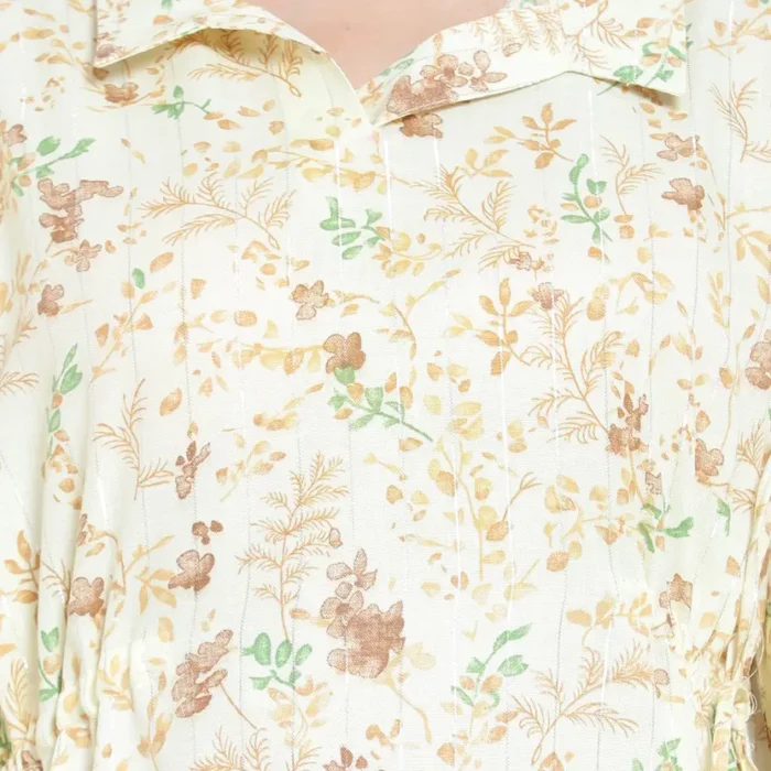 Casual Regular Sleeves Printed Women Yellow Top - Image 2