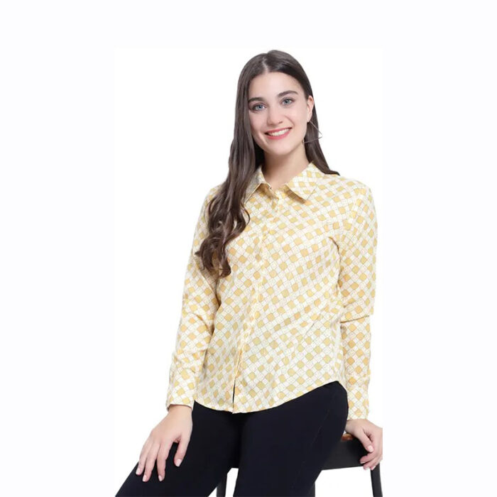 Women Regular Fit Solid Spread Collar Casual Shirt - Image 5
