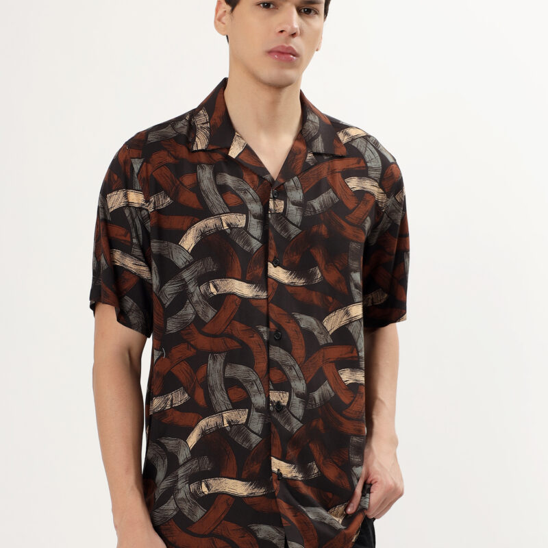 Men Casual Short Sleeve Green Shirt | NKSA