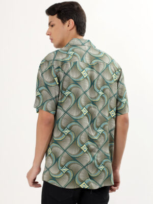 Men Casual Short Sleeve Green Shirt | NKSA Fashion