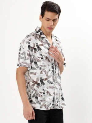 Men Casual Short Sleeve White Shirt | NKSA Fashion