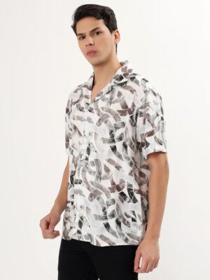 Men Casual Short Sleeve White Shirt | NKSA Fashion