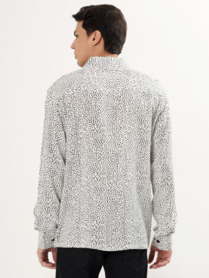 Men Casual Long Sleeve white shirt
