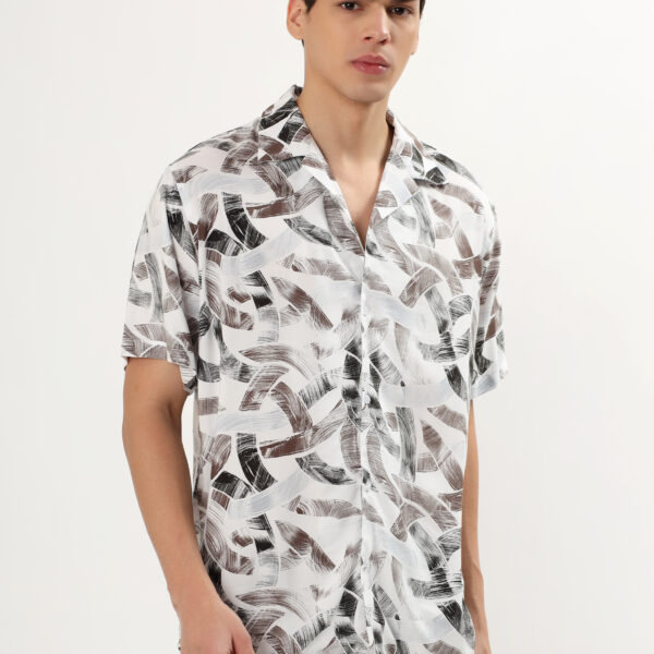 Men Casual Short Sleeve White Shirt | NKSA Fashion