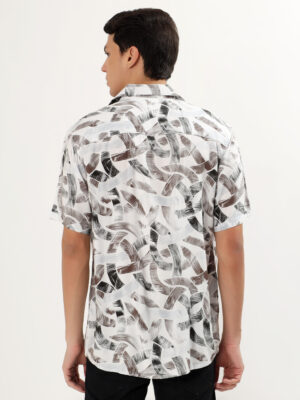 Men Casual Short Sleeve White Shirt | NKSA Fashion