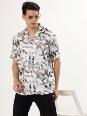 Men Casual Short Sleeve White Shirt | NKSA Fashion