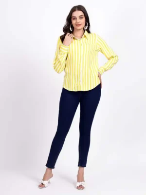Nksa-fashion-Women-Yellow-Shirt
