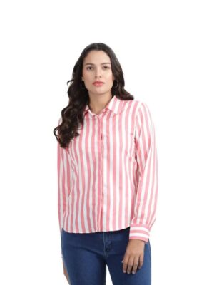 Nksa Fashion Women Spread Collar Shirt