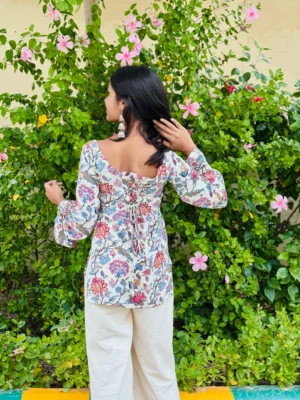 NKSA Fashion trendy maroon kurti online shopping for women